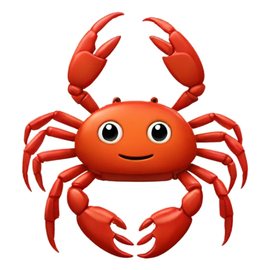Red crab with legos sticker