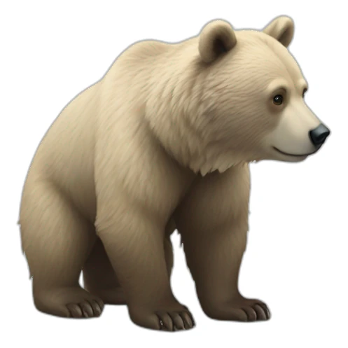 a bear cub on the ice floe sticker