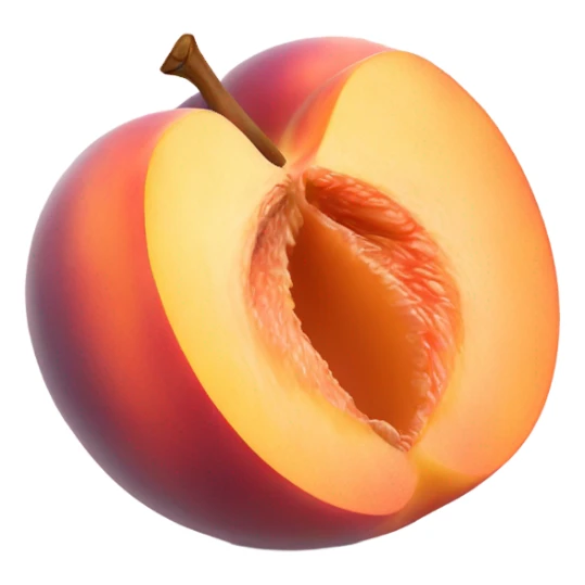 Peach with a grape in the middle sticker