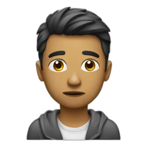 Sad university student sticker