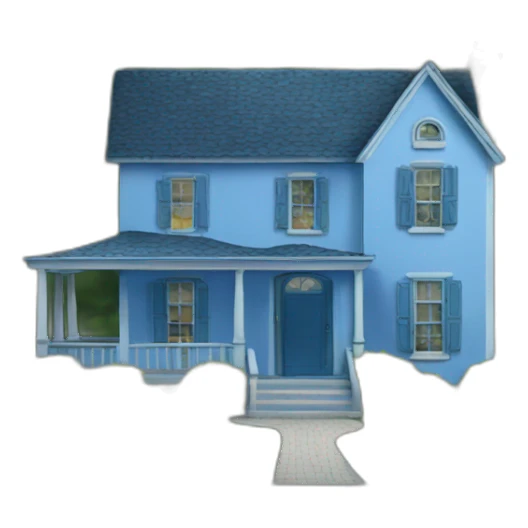 blue-house-mini sticker