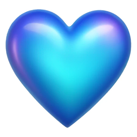 Iridescent blue heart sticker