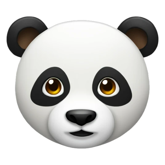 Simple panda face sticker
