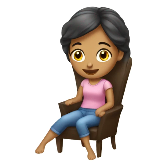 Une fille sur un fauteuil sticker