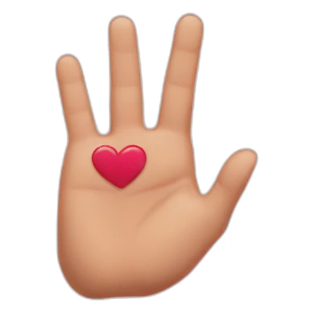 gen z finger heart sticker