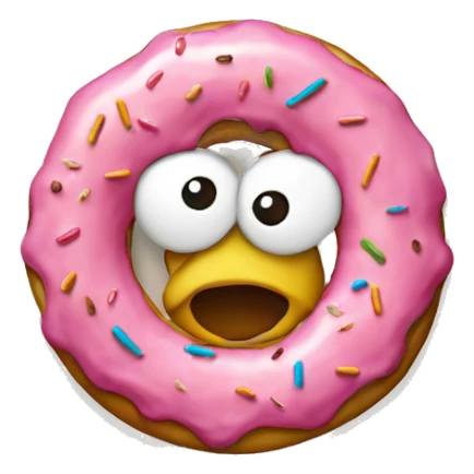 Un donut manger par homer Simpson  sticker