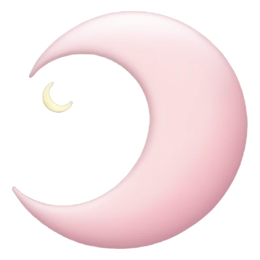 Light pink crescent moon  sticker