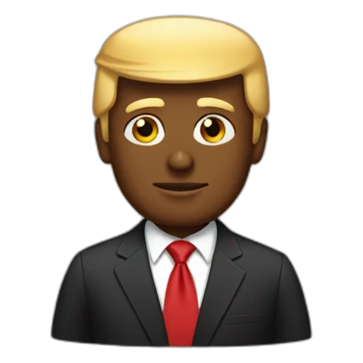 black donald trump sticker