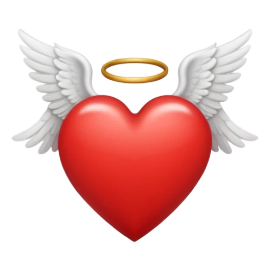 heart with angel wings sticker