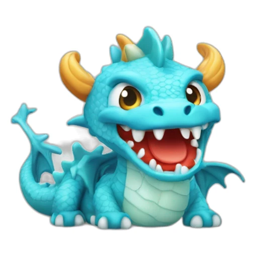 Dragon de comodo + un rochet de glace sticker