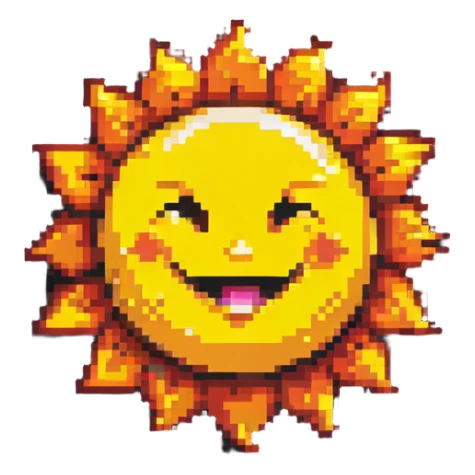 smiling sun sticker