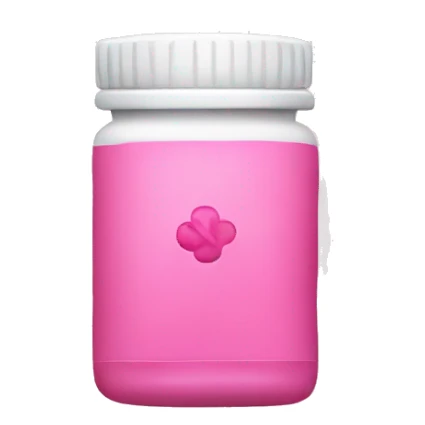 pink medicine tablet sticker