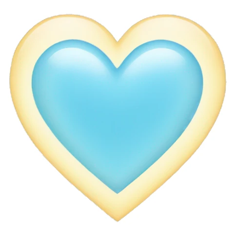light blue heart sticker