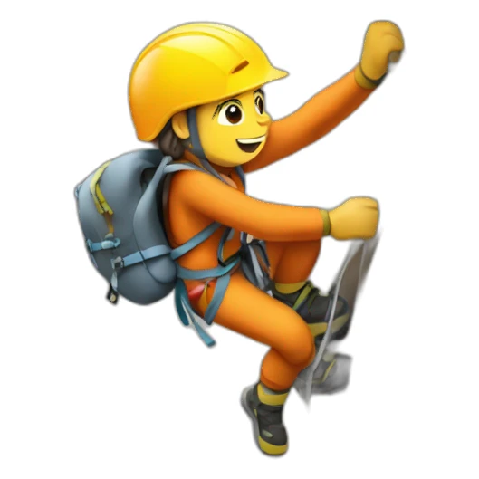 Climber with brand "SteFUN Climb" sticker