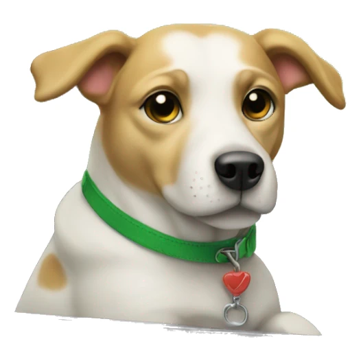 Dog in green car sticker