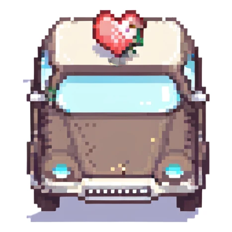 a car with a heart sticker