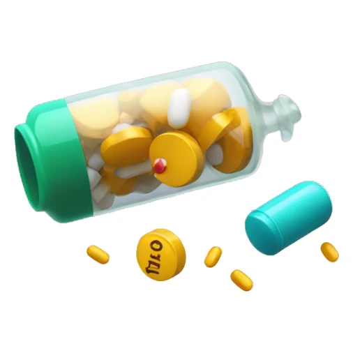 pills falling from pill bottle sticker
