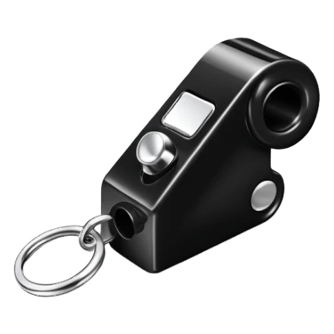 black coach's whistle sticker