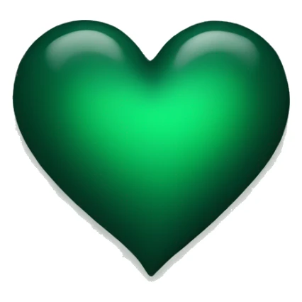 Dark green heart sticker