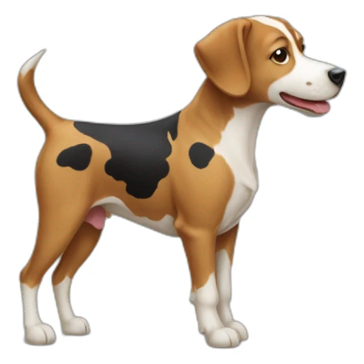 Chien sur chat sur vache sticker