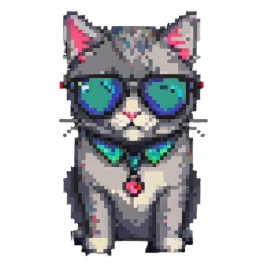 cat wearing sunglasses sticker