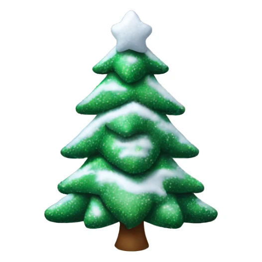 christmas tree with snow sticker
