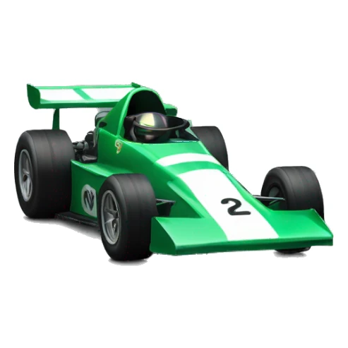 Black and green chequer racecar  sticker