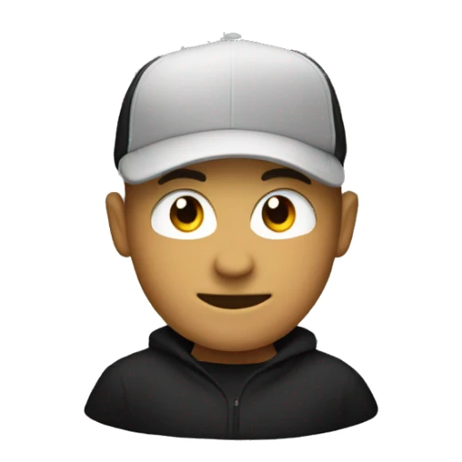 Emoji black cap sticker