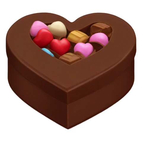heart chocolate box sticker