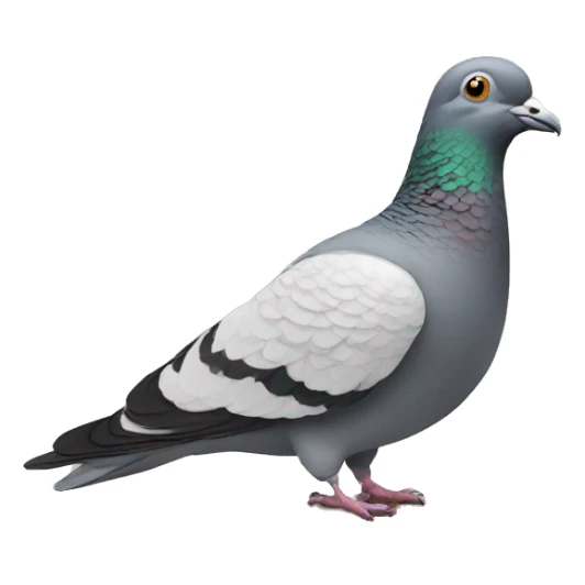 Pigeon sitting at table  sticker