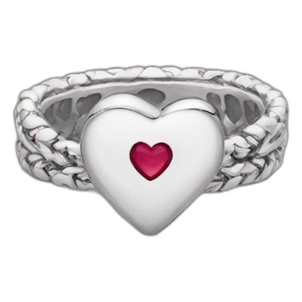 Bague pandora cœur sticker