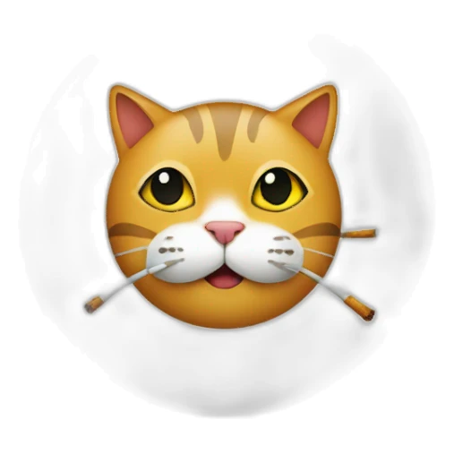 A  cat inside no smoking cercle sticker