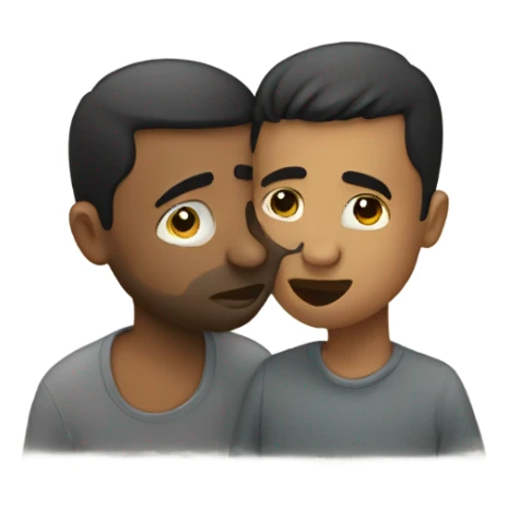 Men kissing sticker