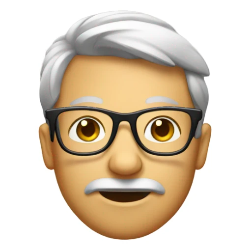 face wearing glasses with magnetic frames sticker