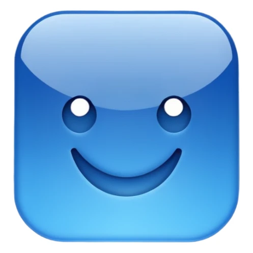 Dark blue checkmark for social media. sticker