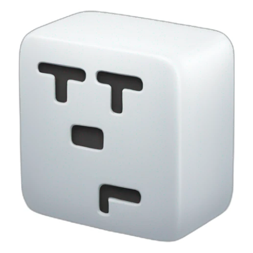 letters T, E and F all connected sticker