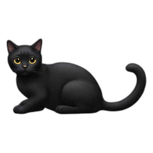 all-black-cat-body-notail sticker