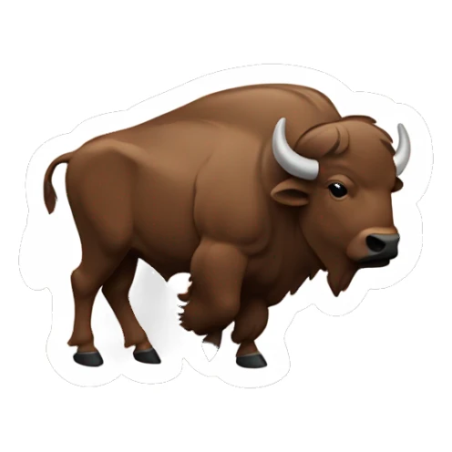 Indiana University bison mascot sticker