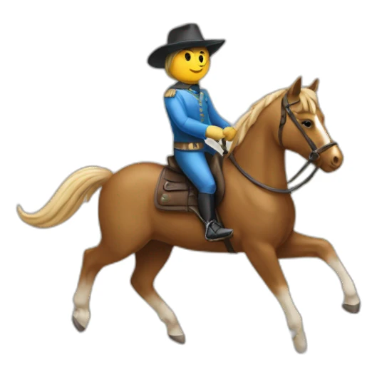 Un Chat sur un cheval sticker