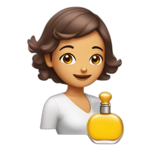 Uma carinha cheirando um perfume sticker