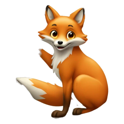 Fox climbing a tree for treats sticker