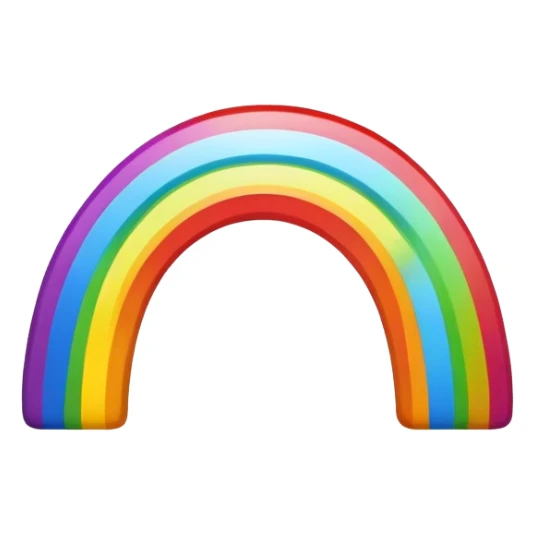 Mean looking cartoon rainbow sticker