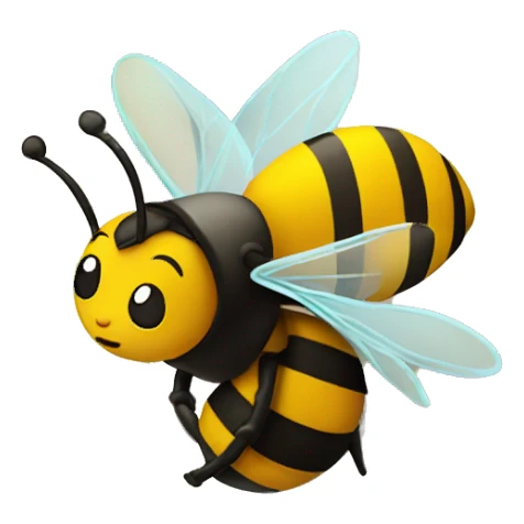 A bee that is climbing a indoor climbing wall sticker
