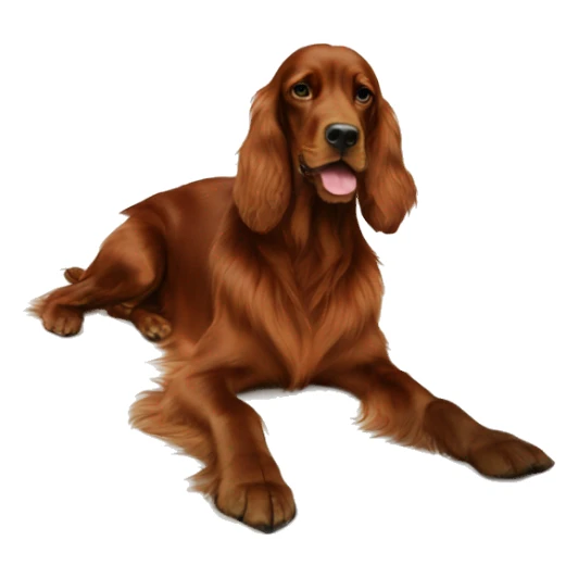 Irish setter and girl blanket sticker