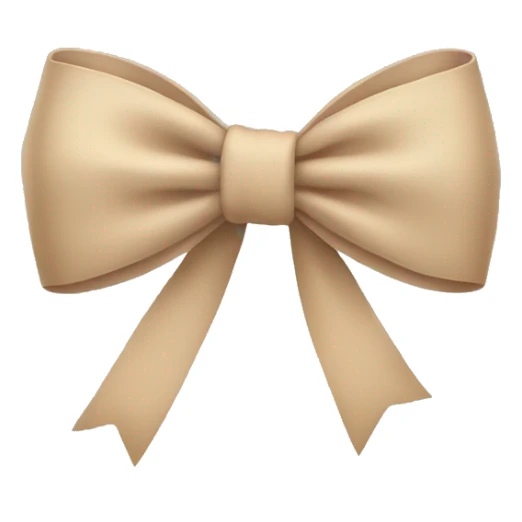 Beige bow  sticker