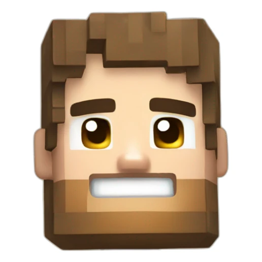 Minecraft steve happy only head sticker