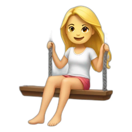 Girl on the swing  sticker