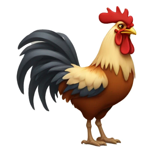tired rooster in the morning sticker