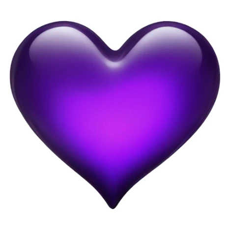 glass dark purple heart  sticker