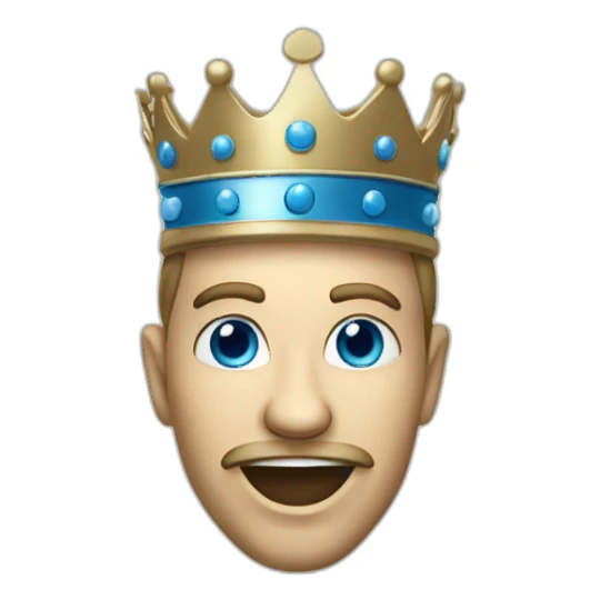 un hook avec une courone bleu sticker